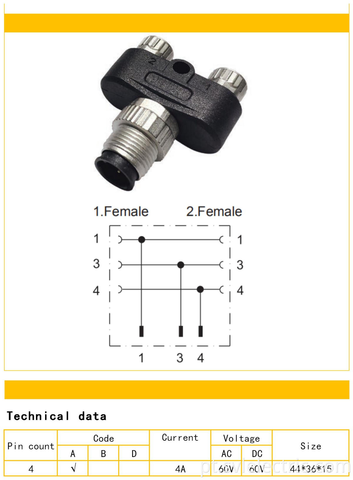 M12 Y connector 